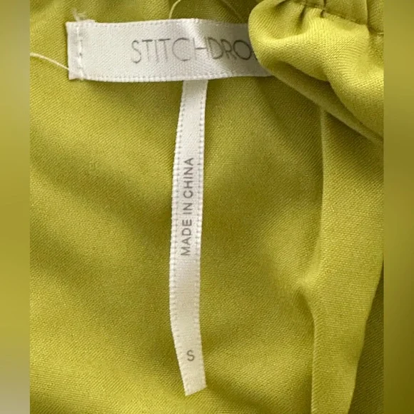 Stitchdrop Cap Sleeve Layered Ruffle Tiered Lime Green Maxi Dress in Size Small - Picture 7 of 10
